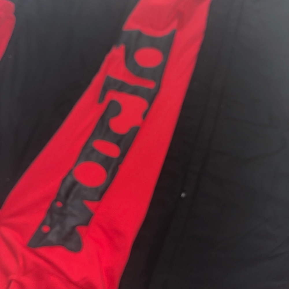 Bright Red Sweatpants with Elastic Waistband and Relaxed Fit - Picture 3 of 5